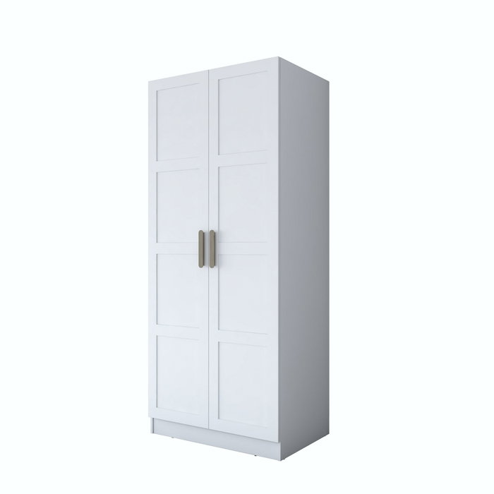 Hanah Home Armario Blanco con Estanterías Hanah Home Armario Blanco con Estanterías
